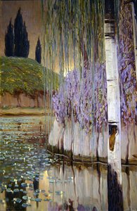 منظر طبيعي بأشجار ، 1917 بواسطة تيودورو وولف فيراري